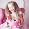 4 piezas de decoración para tartas de sirena, figuras de