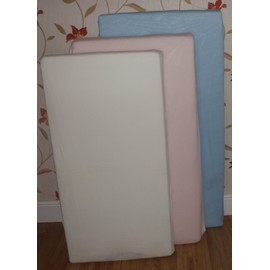 2 x Travel Cot 95 x 65 Fitted Sheets - Premium Quality 100% Cotton - Pink