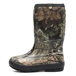 Bogs Kids Classic Waterproof Rain Boot, No Handles - Camo Green, Size 1 Big Kid