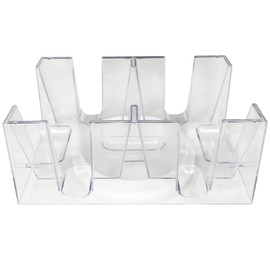 Yuanhe Canasta Playing Card Holder - 6 Deck Revolving Card Tray for Kids & Adults,Rotating Cards Holder for Poker, Canasta, Hand & Foot, Rummy,Go Fish,UNO Games