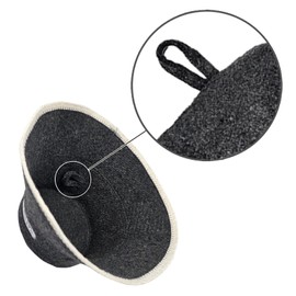 PRINZEPS Sauna Hat Men's Perfect Sauna Hat Made of 100% Felt - Sauna Hat Felt Hat Sauna Hat Men's Headgear - Sauna Gifts for Men, gray