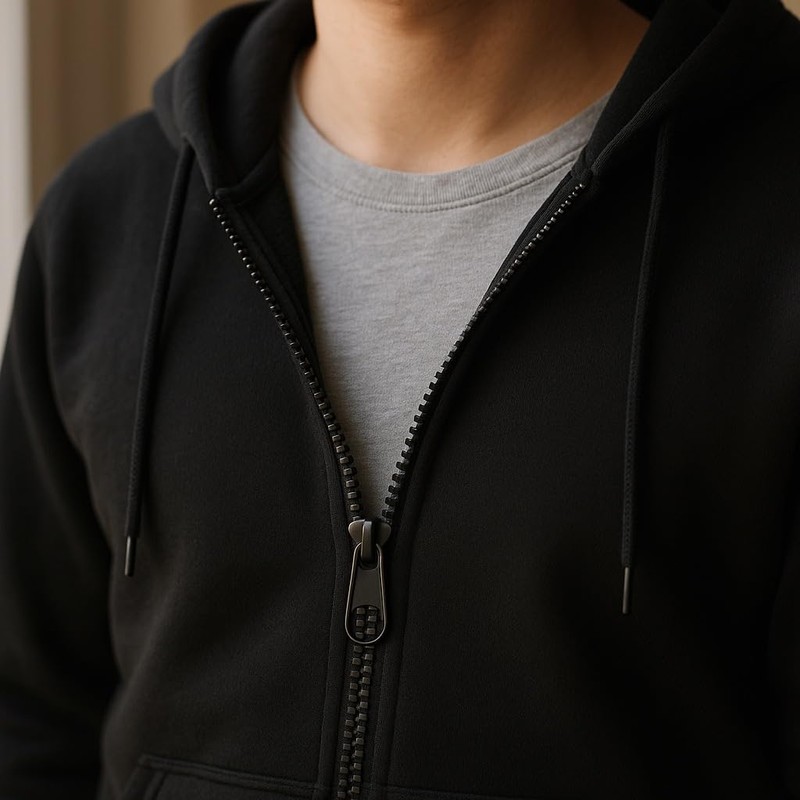 Black 28" (71cm) Chunky Zip – Separating #5 Weight Zipper,