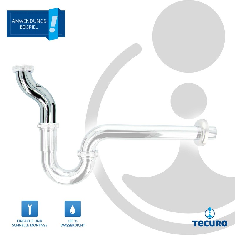 tecuro Immersion Pipe S-Design 125 mm Length, 50 mm Offset