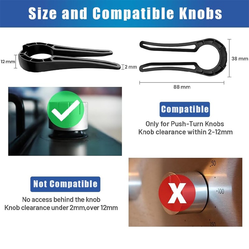 Stove knob Safety Covers - 6 Pcs Gas Stove Knob