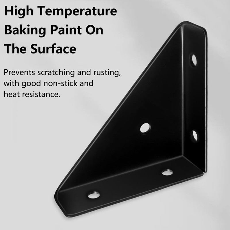 Corner Brackets 66mm x 66mm Triangle Corner Braces Connector Metal