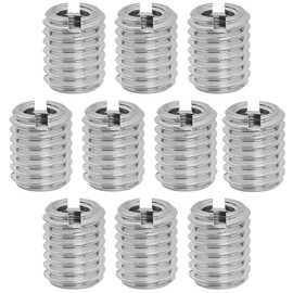 WeddHuis Threaded Sleeve 10 Pieces Stainless Steel Self-Tapping Thread Insert Kit for Furniture Projects Repair Computer Shapes (M8 to M6, Inner M6 x 1.0 Outer M8 x 1.25)