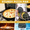 Vruomi 4Pcs Pizza Pan with Holes,Non-Stick Pizza Pan,Perforated Pizza Tray,Round
