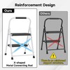 BONTEC 2-Step Ladder, Folding Step Stool, 600lbs Max Load Capacity,