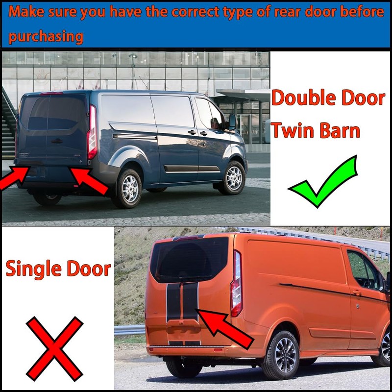 Ombialo Rear Spoiler Compatible with Ford Transit Custom 2012-2020 Twin