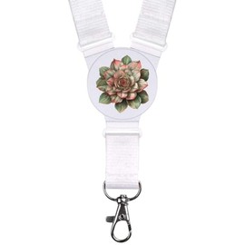 'Desert Rose Succulent' Neck Strap/Lanyard (LY00033633)