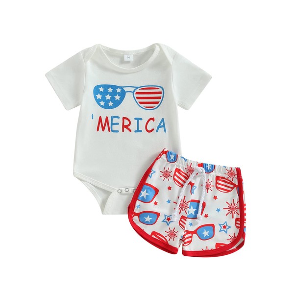 My First 4th of July Baby Boy Clothes Short Sleeve
