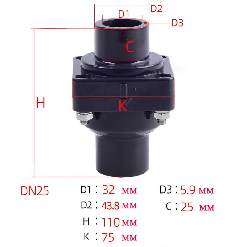 Swing Check Valve Non-Return Check Valve PVC Double Union Solvent