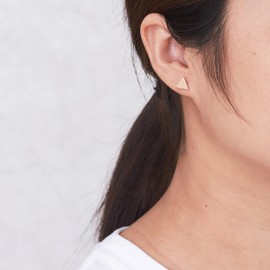 Philip Jones Rose Gold Plated Triangle Stud Earrings