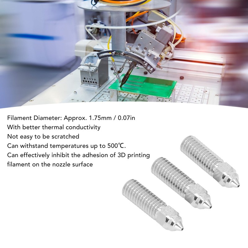 3Pcs 3D Printer Extruder Nozzle 1.75mm M6 High Speed Hotend