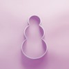 Christmas Snowman Simple Cookie Cutter - 3 Sizes
