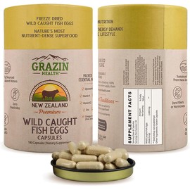 GRAZIN HEALTH GRAZIN HEALTH - Fish Eggs Capsules 3000 Mg per Serving (30 Servings)