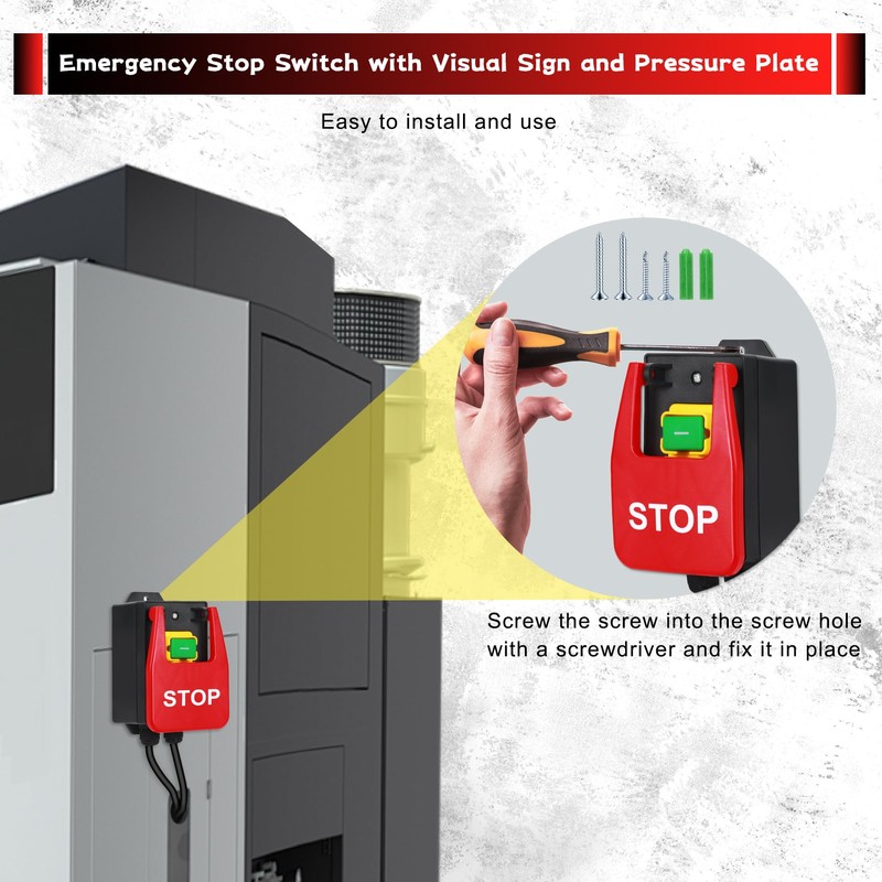 BOSYTRO Single Phase On/Off, 220V to 250V Emergency Stop Switch,