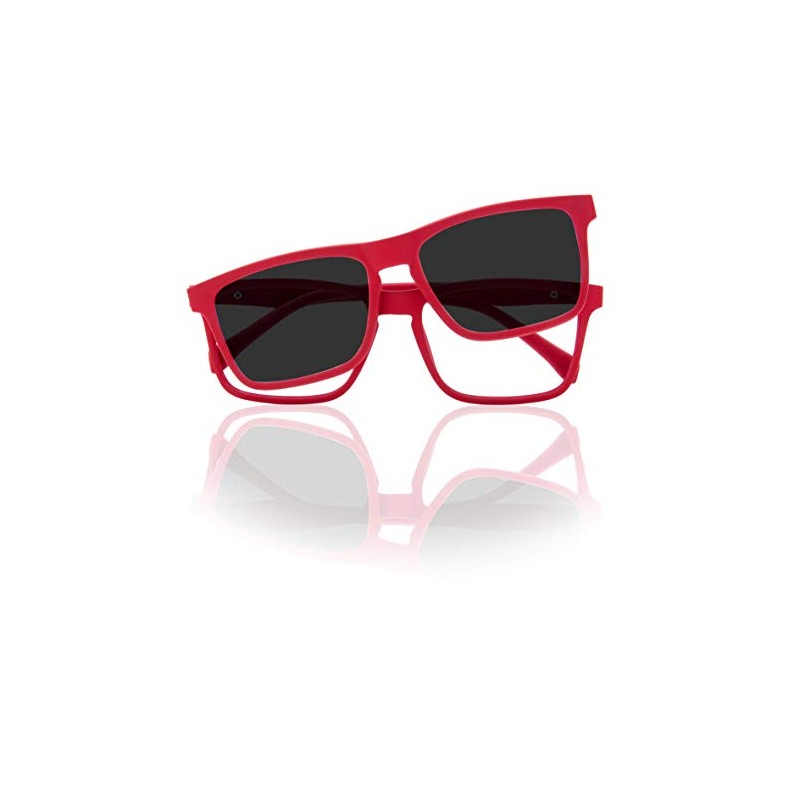Foreyever Unisex Children's Clip On Sunglasses, Rosso, 42, red