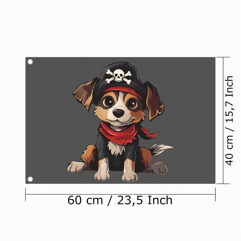 Pirate Flag / 60 x 40 cm / 23.6 x