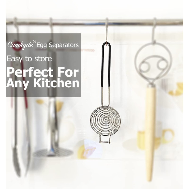 CAMKYDE Egg Separator Food Grade Stainless Steel Egg Yolk White