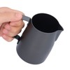 400ml Black PTFE Oblique Mouth Milk Frothing Jug 304 Stainless
