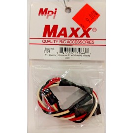 MPI MAXX stock no.  #6166 ~NIP~ Y-adapter, Universal 6" w/20 AWG twisted