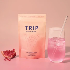 TRIP TRIP 4-in-1 Magnesium Powder, Delicious Pomegranate Orange Blossom Flavour, 7500MG Magnesium per Pack
