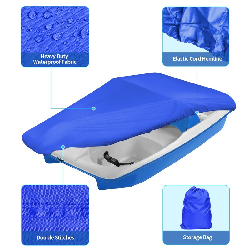 iCOVER Pedal Boat Cover, Fits 3 or 5 Person Paddle