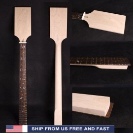 Yinfente 24Fret Electric Bass Guitar Neck 34inch scale length Paddle Head Vine Inlay