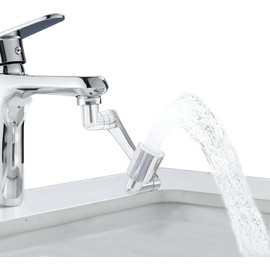 Extensor de llave giratorio de 1080°, 2 modos de pulverización, aireador multifuncional giratorio universal de 360°, filtro de extensión de llave de agua para fregadero, baño de cocina, brazo robótico