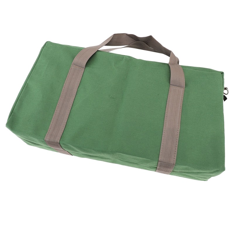 Canvas Wide Mouth Tool Storage Bag with Adjustable Shoulder Strap
