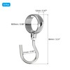 sourcing map 5Pcs Pipe Rod Hooks, Stainless Steel 25mm/0.98" Inner