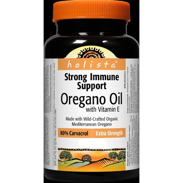 Holista Oregano Oil with Vitamin E, 90 softgels