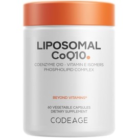 Codeage Suplemento Liposomal De Coq10: 125 Mg De Coenzima Q10 Con Isómeros De Vitamina E Y Tocoferoles. Suministro Para 2 Meses. 1 Cápsula Por Ración. Suministro Liposomal. Vegano, Sin Ogm Y Sin Glute