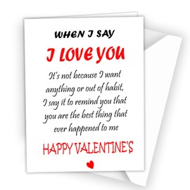 SMARTEKMEDIA Happy Valentine's Day CARD Funny Husband Girlfriend Boyfriend Wife Women Men 584, White, A5 (210 x 148 mm)