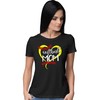 Small Black Women Softball Mom Mother's Day T-Shirt