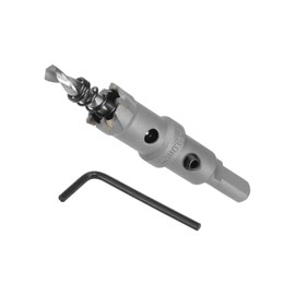 CoCud Hole Saw, 18mm Cutting Diameter, Carbide Tipped Tooth Hole Cutter Drill Bit - (Applications: for Stainless Steel Sheet Metal), 1-Piece