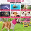 SlowTon 2 Packs Dog Calming Ear Muff and Hood Set