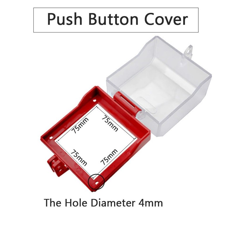 Hdtyyln 1 Pcs Emergency Stop Button Cover, Transparent Stop Button