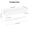 MAYZOLOP Paper Towel Holder with Shelf, One Hand Tear, Paper