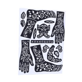 1x India Henna Temporary Tattoo Stencils Kit for Hand Leg Feet Decal Body Art #A