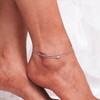 CHIC & ARTSY Ankle Bracelet 925 Sterling Silver Double Layered