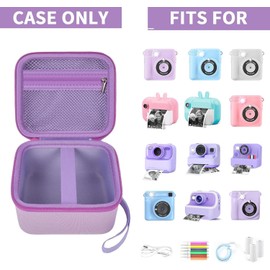 PAIYULE Camera Case for CHRERNA for HiMont for Hangrui for Gofunly for GREENKINDER for Amzelas for YKSLEMON for CKATE for CHRERNA Kids Camera Instant Print Fits for Rolls Print Paper(Purple)