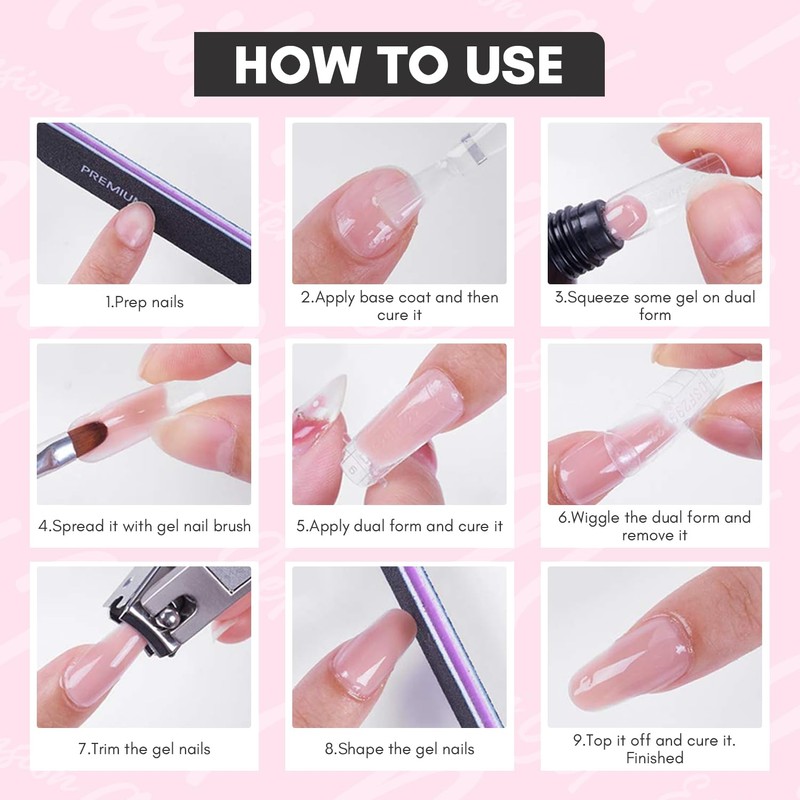 Makartt Builder Gel Nail Extension Gel, Poly Nail Gel, 50ML