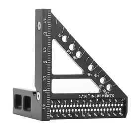 3D Multi Angle Measuring Ruler, 22.5‑67.5 Degree Aluminum Alloy Woodworking Square Protractor, Miter Triangle Ruler HighLayout Measuring Tool for Engineer Carpenter