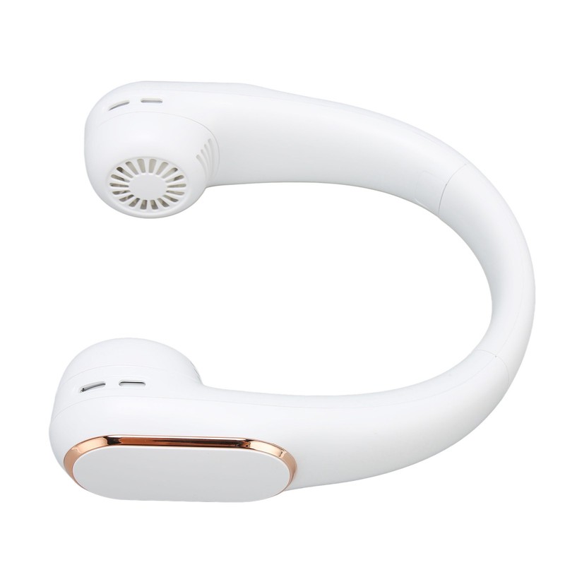 Neck Fan 4 Speeds Quiet Bladeless USB Rechargeable 2400mAh Battery
