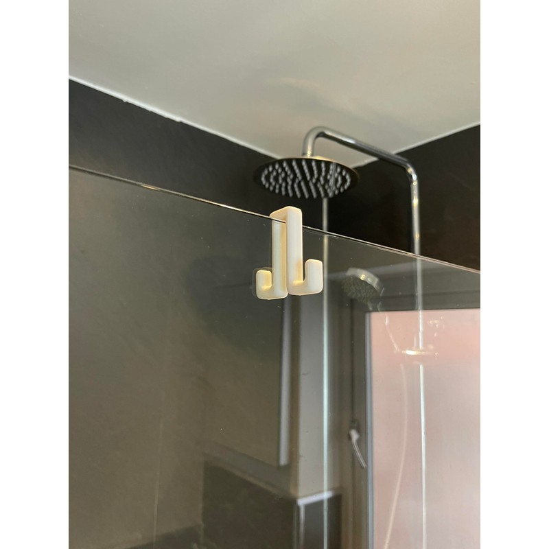 Shower Glass Towel Hooks [Pack of 2] for Glass Shower