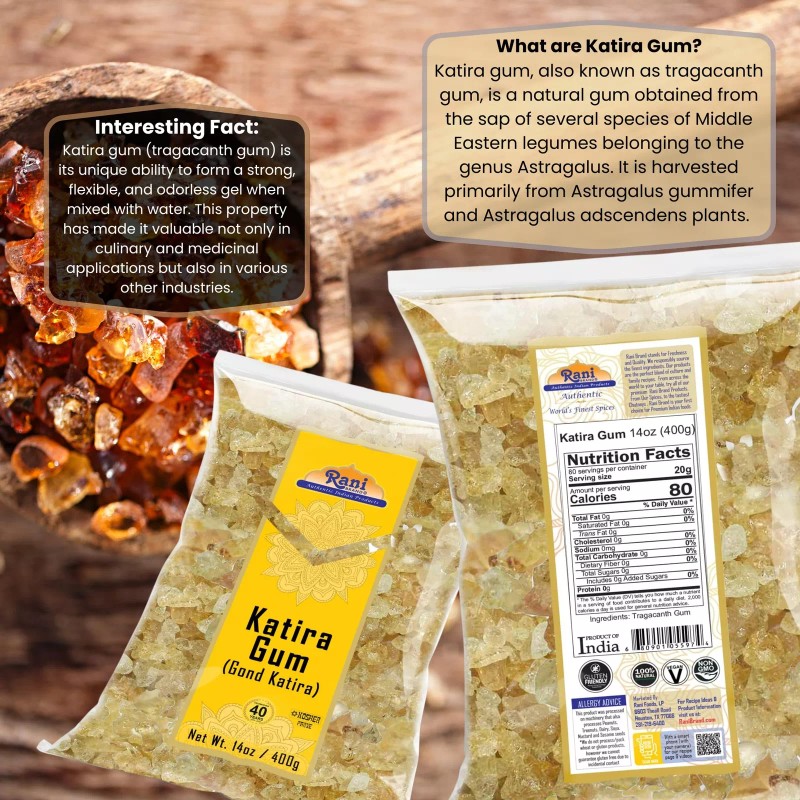 Rani Edible Gum Whole (Goonder Tragacanth Gum) 14oz (400g)