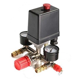 OZSTOCK 90-120PSI Air Compressor Pressure Switch Control Valve Manifold Gauges Regulator