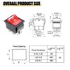 Fielect 2Pcs 6 Pin 3 Position Boat Rocker Switch ON/Off/ON